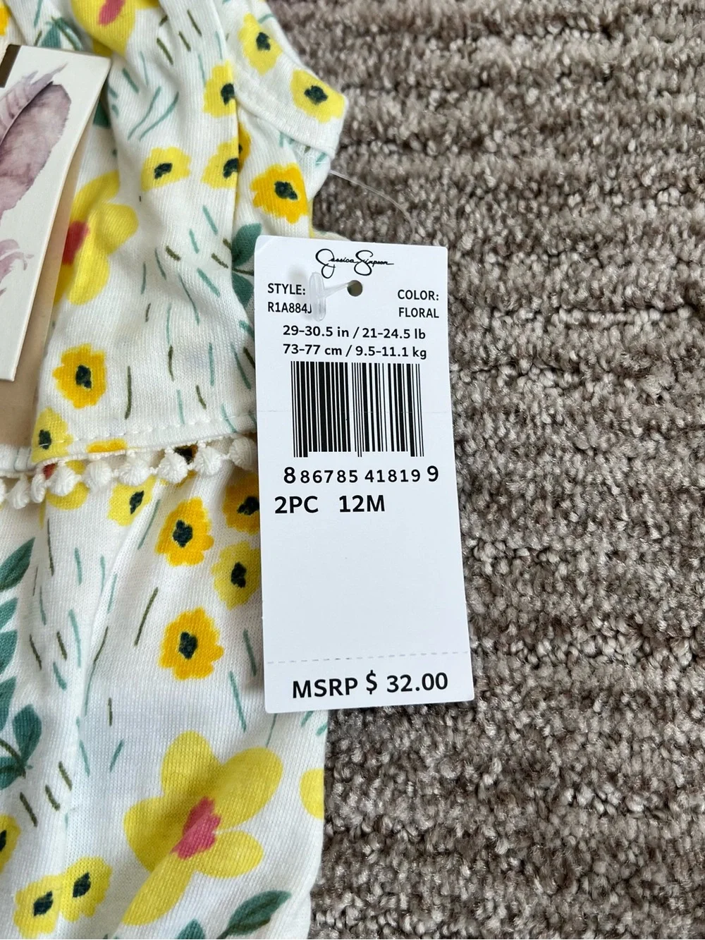 NWT Jessica Simpson Baby Summer Bodysuits 2 Pack